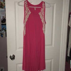pink tank dress